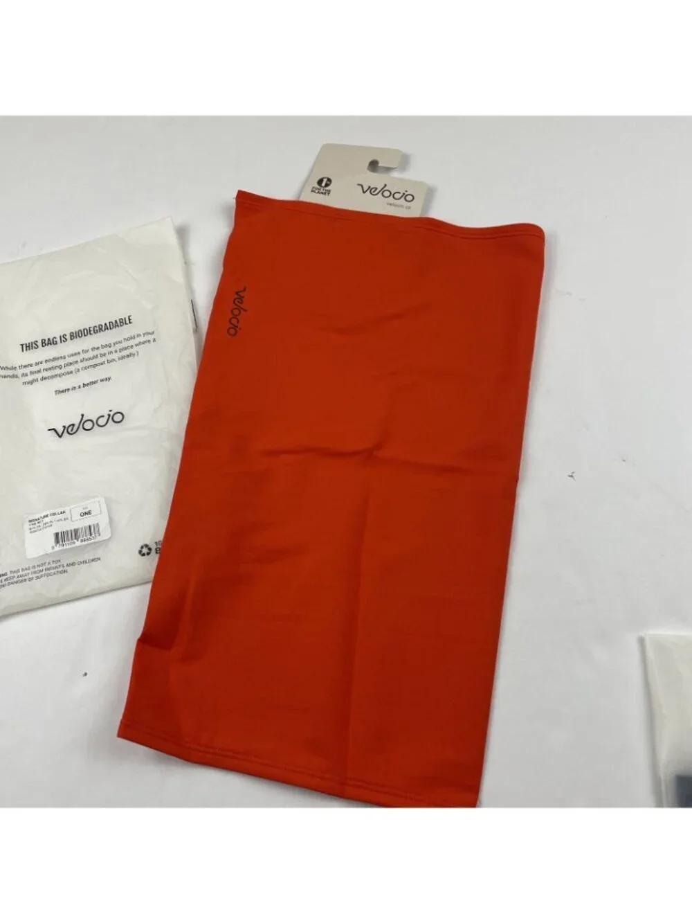 Velocio Signature Collar Tube Fire Red Cycling Lightweight Balaclava